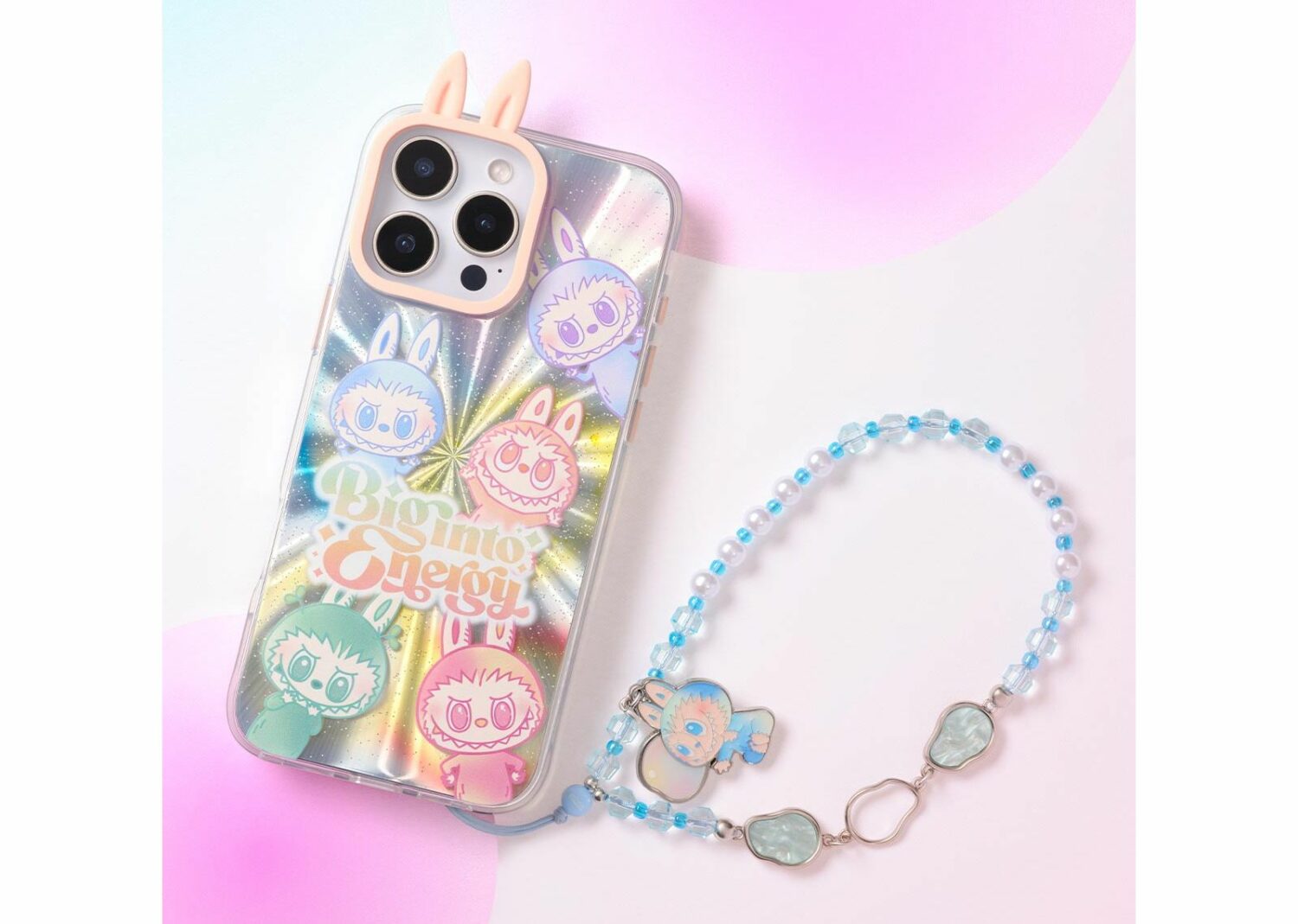 pop mart labubu the monsters big into energy series phone charm sealed case (6 blind box)