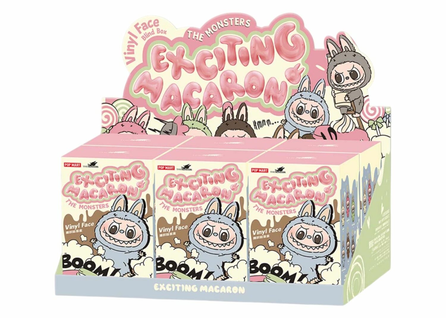 Pop Mart Labubu The Monsters Tasty Macarons Vinyl Face Sealed Case (6 Blind Boxes)