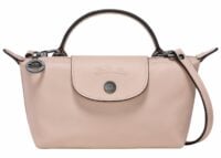 longchamp le pliage xtra xs pouch leather nude