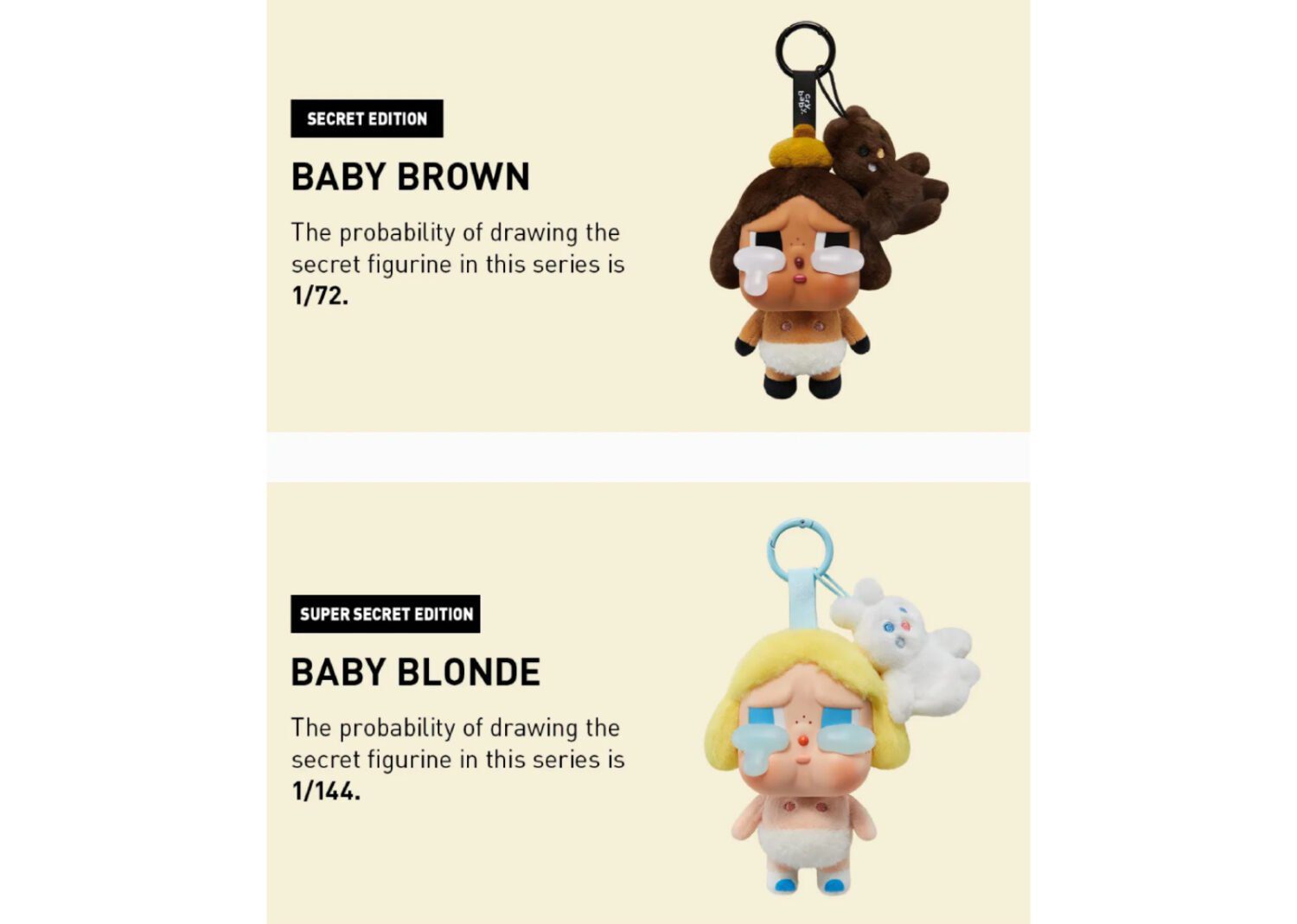 pop mart crybaby crying again series vinyl face plush sealed case (6 blind box)
