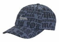 supreme cities jacquard 6 panel cap grey