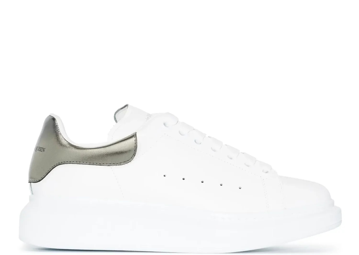 alexander mcqueen oversized white metallic (w)