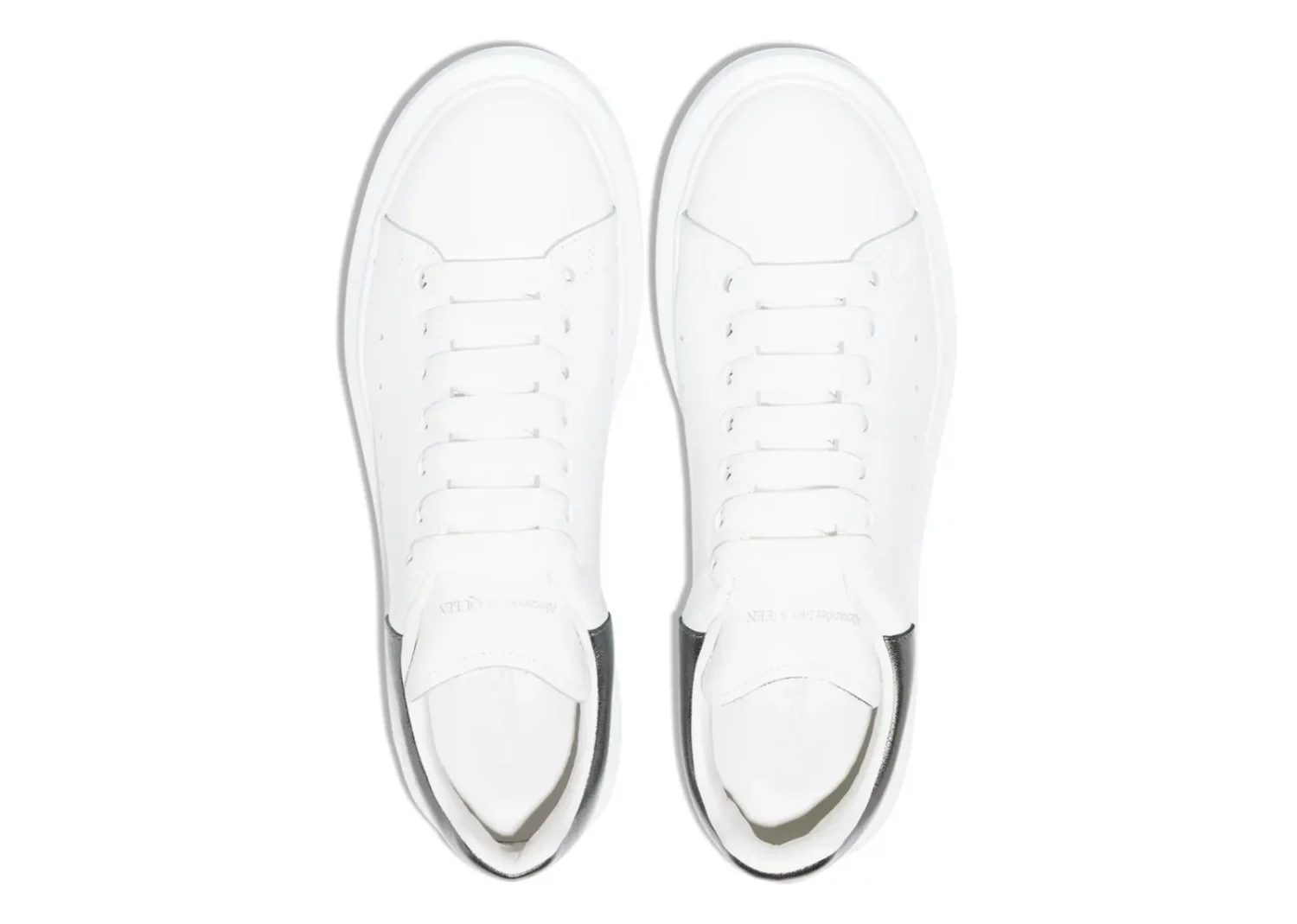 alexander mcqueen oversized white metallic (w)