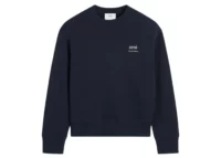 ami paris ami alexandre mattiussi print sweatshirt navy blue