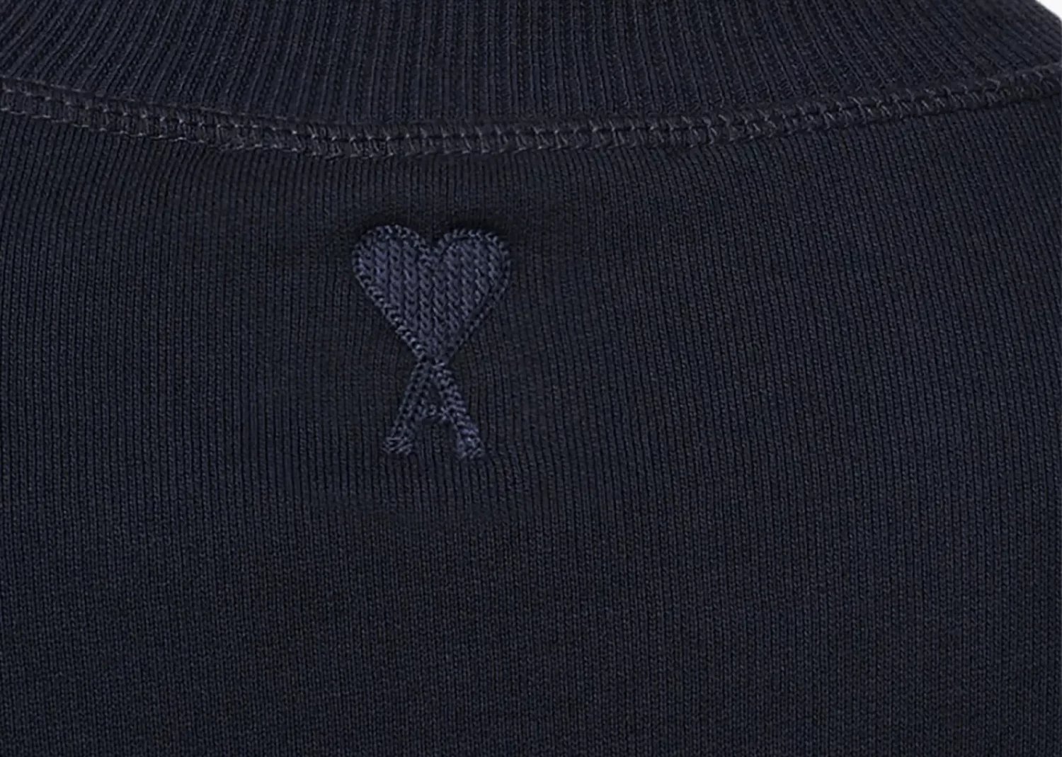 ami paris ami alexandre mattiussi print sweatshirt navy blue
