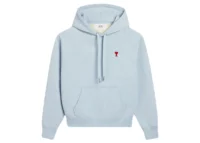ami paris ami de coeur hoodie light blue