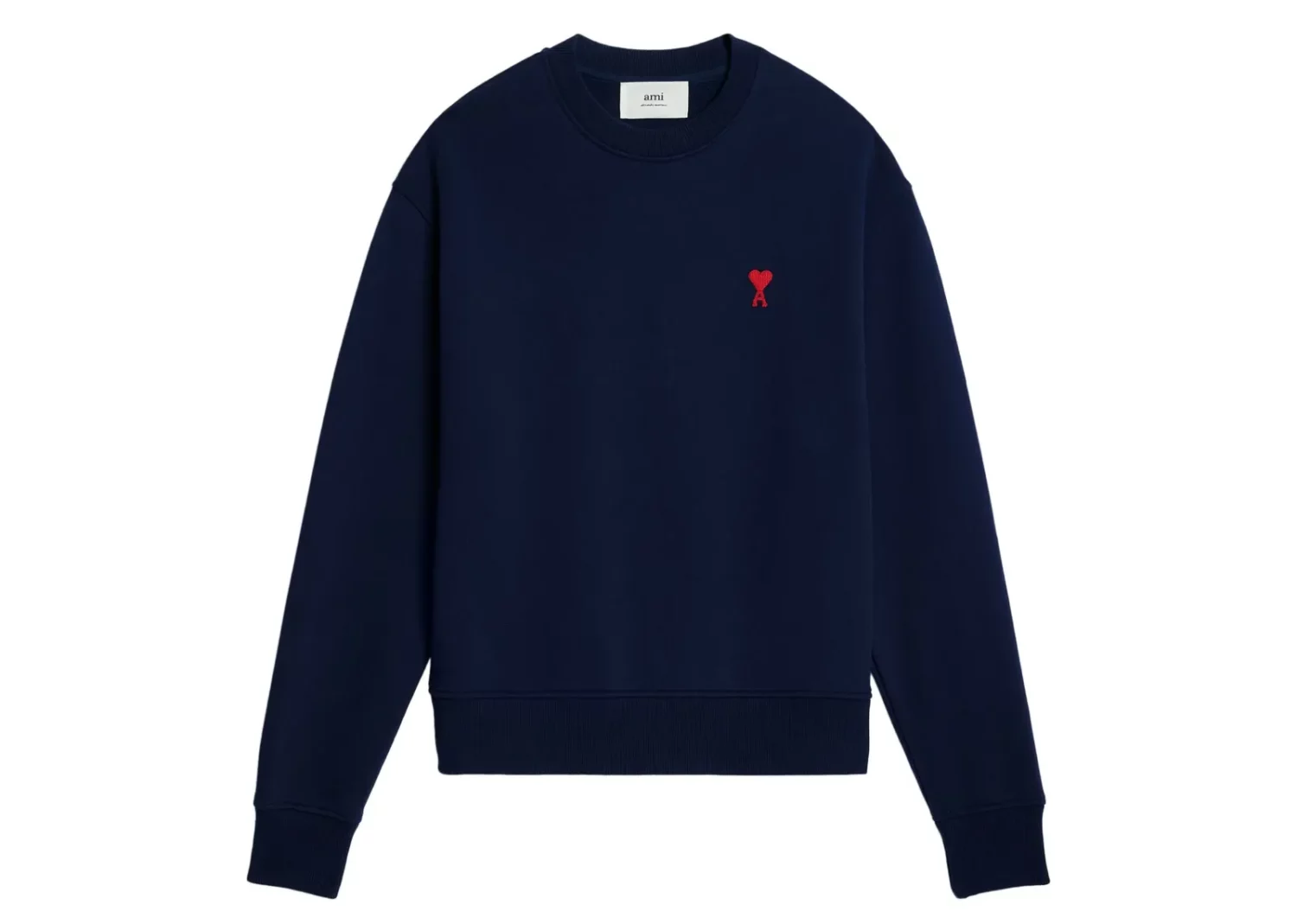 ami paris ami de coeur cotton sweatshirt blue