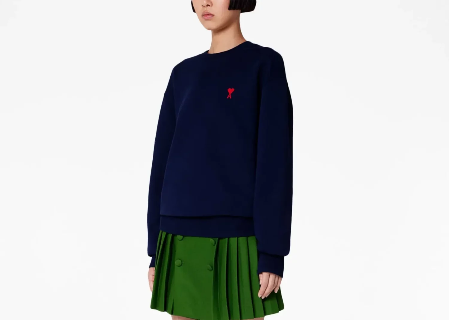 ami paris ami de coeur cotton sweatshirt blue3
