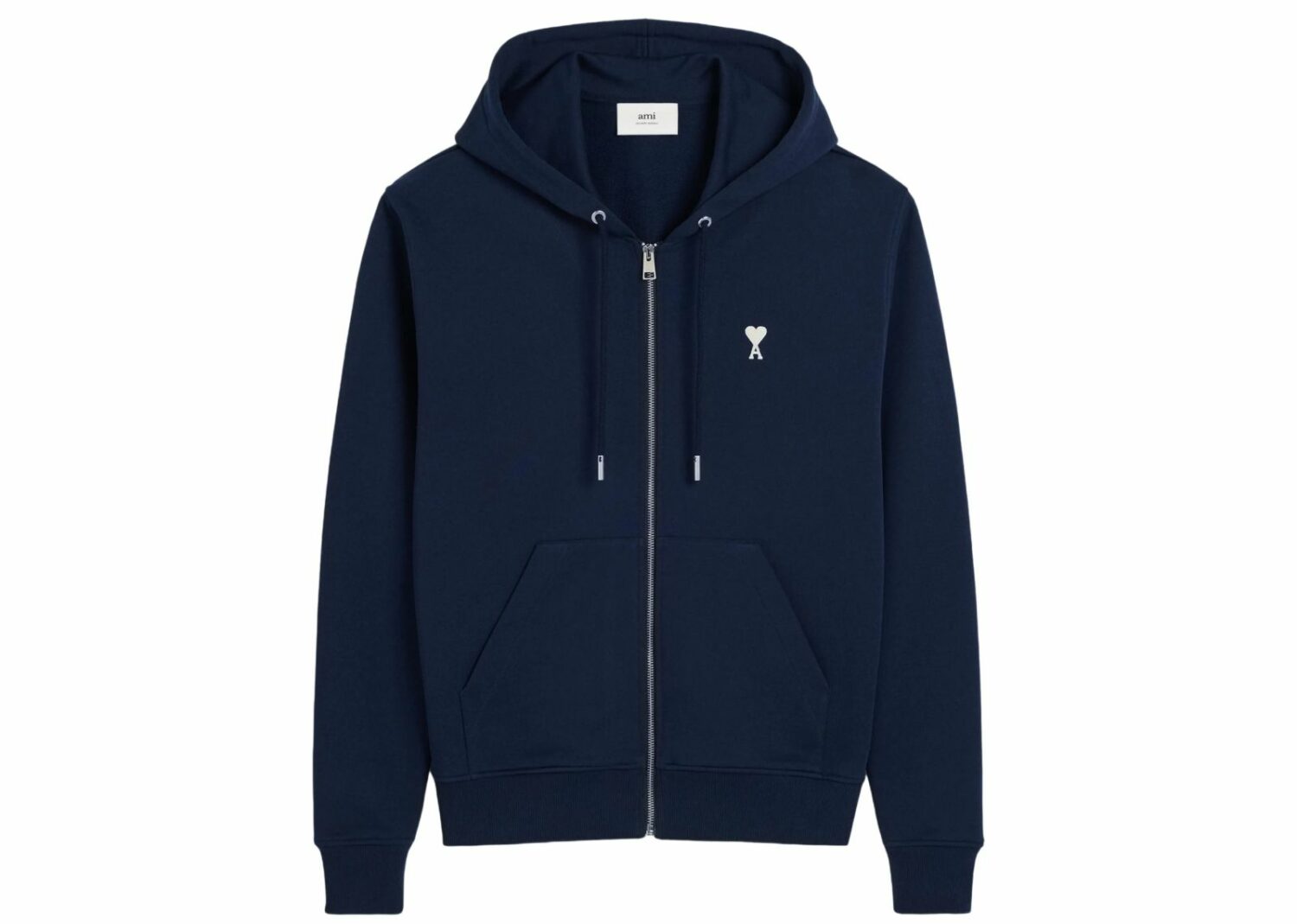 ami paris ami de coeur hoodie midnight blue