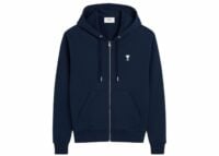 ami paris ami de coeur hoodie midnight blue