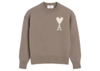 ami paris ami de coeur sweater ash grey