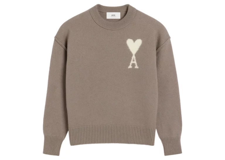 ami paris ami de coeur sweater ash grey