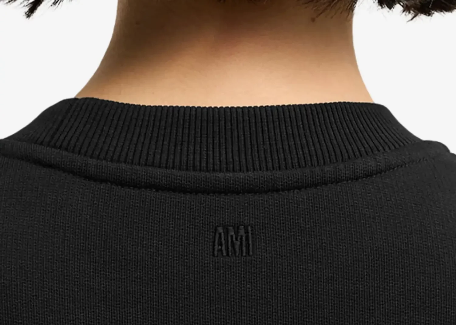 ami paris logo embroidered sweatshirt black2