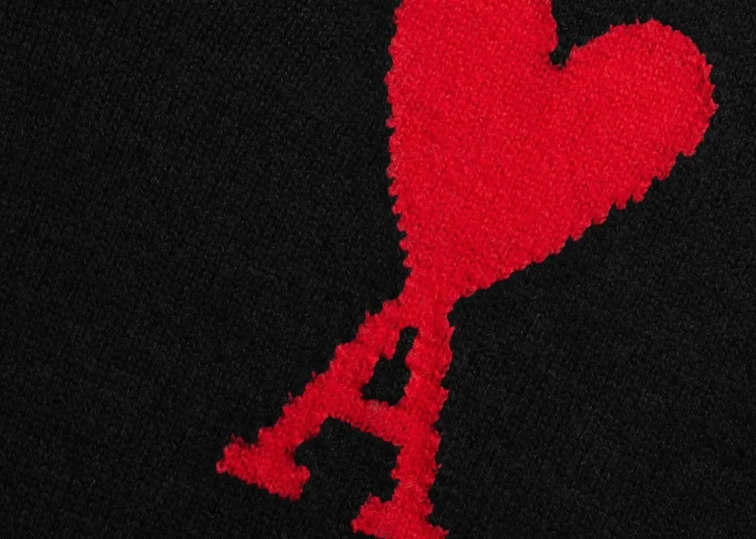 ami paris logo intarsia knitted vest black3
