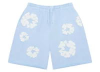 denim tears the cotton wreath sweatshorts powder blue