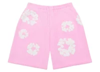 denim tears the cotton wreath sweatshorts powder pink