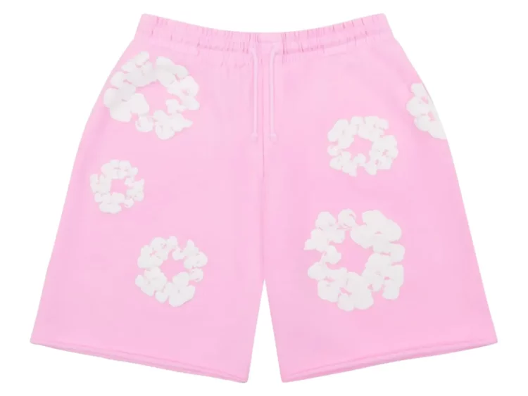 denim tears the cotton wreath sweatshorts powder pink