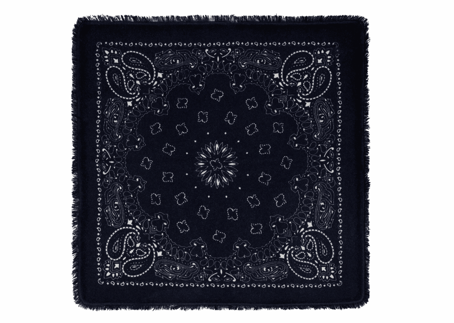 kujten small cashmere bandana hachi dark navy blue