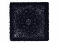 kujten small cashmere bandana hachi dark navy blue