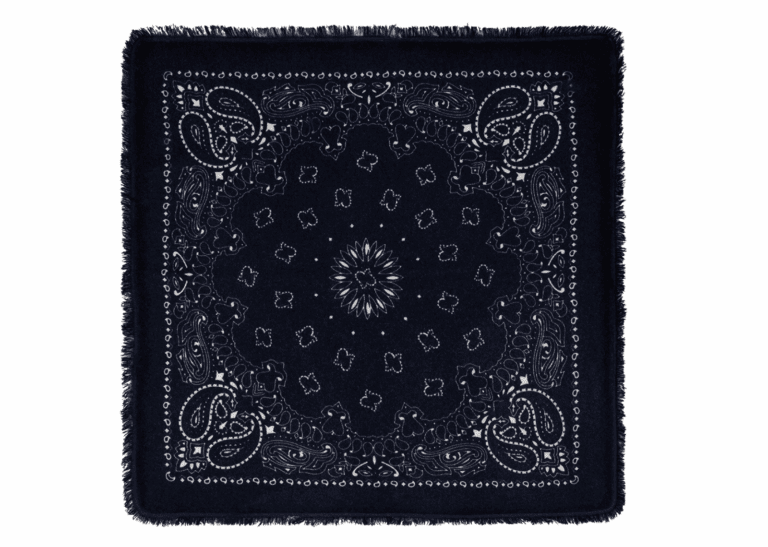 kujten small cashmere bandana hachi dark navy blue