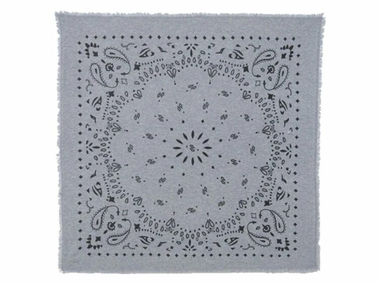 kujten small cashmere bandana hachi marl grey