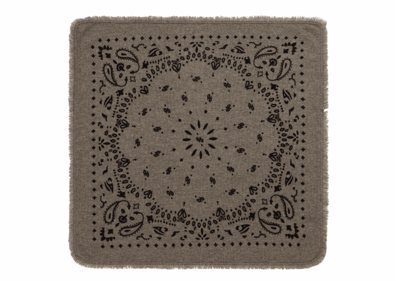kujten small cashmere bandana hachi marl khaki