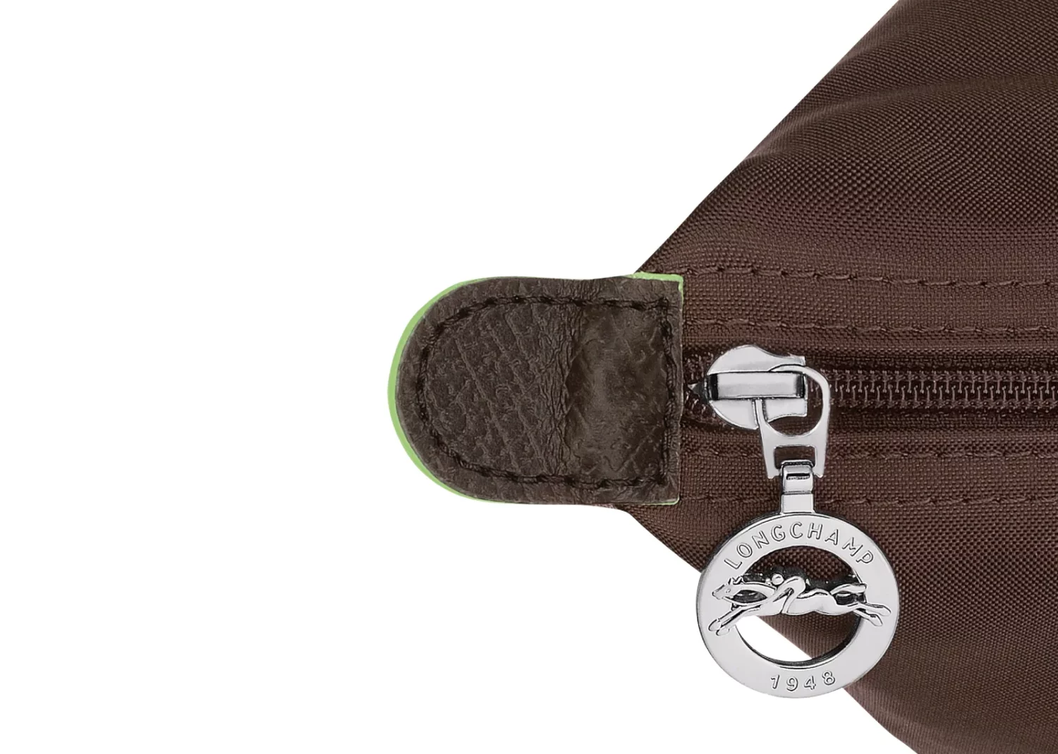 longchamp le pliage green medium handbag mocha