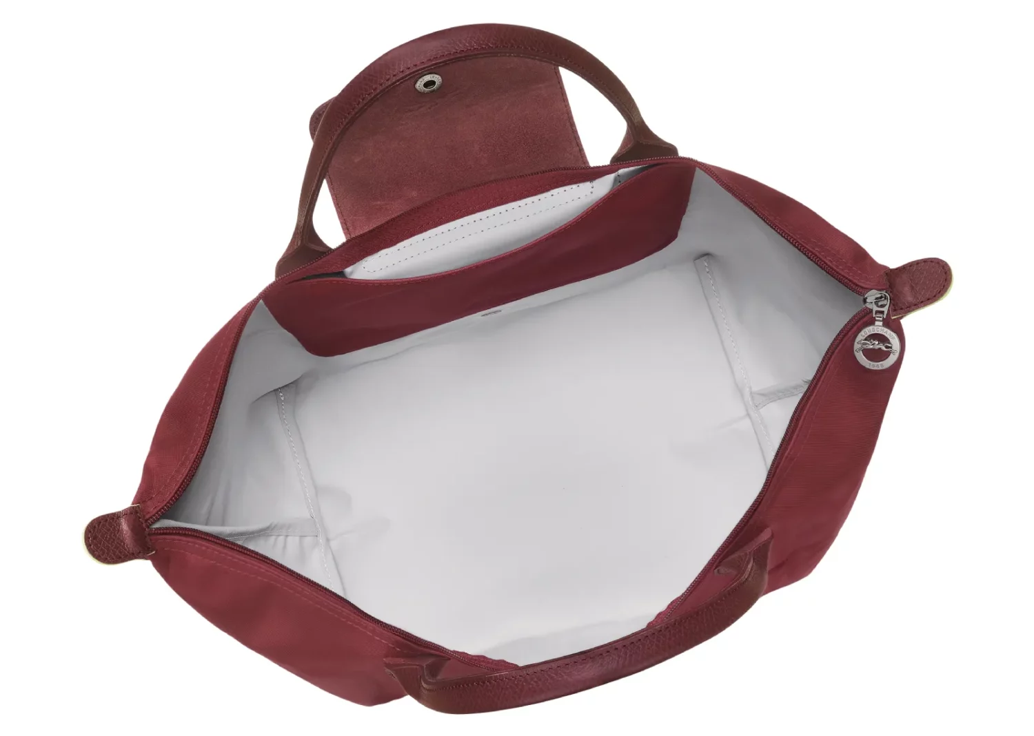 longchamp le pliage green medium handbag pomegranate