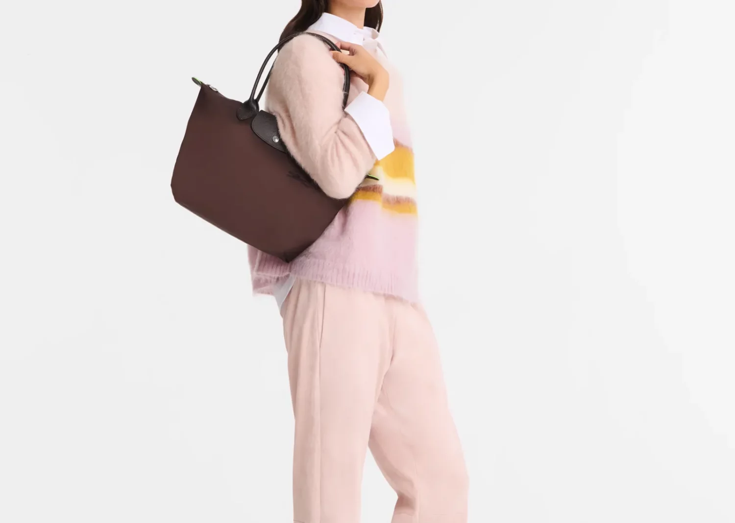 longchamp le pliage green medium tote bag mocha