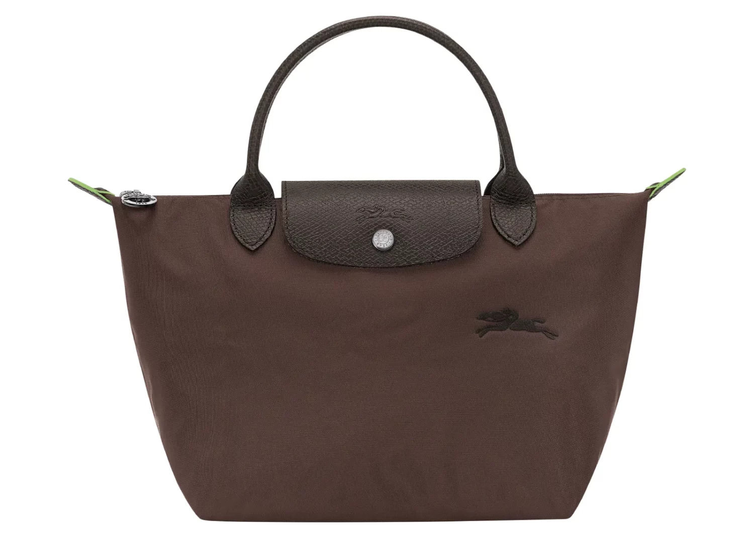 longchamp le pliage green small handbag mocha