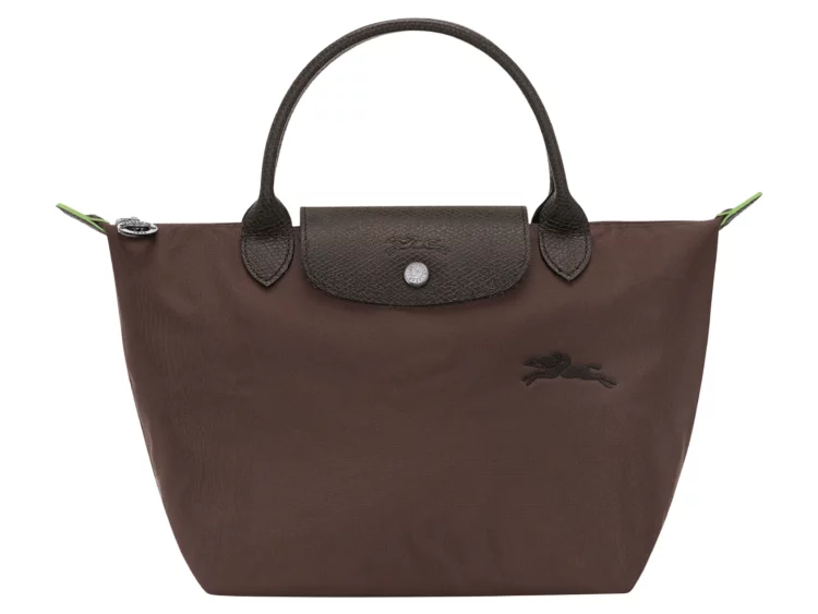 longchamp le pliage green small handbag mocha