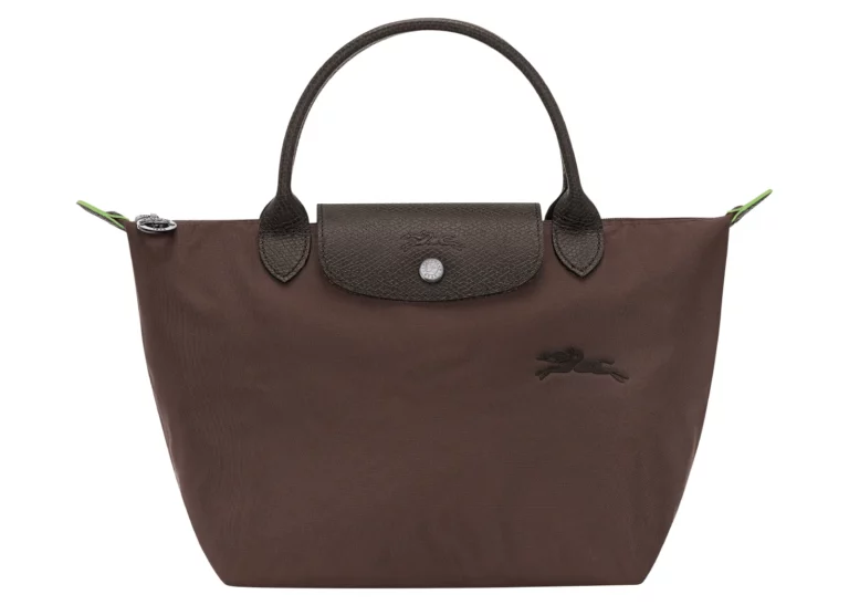 longchamp le pliage green small handbag mocha