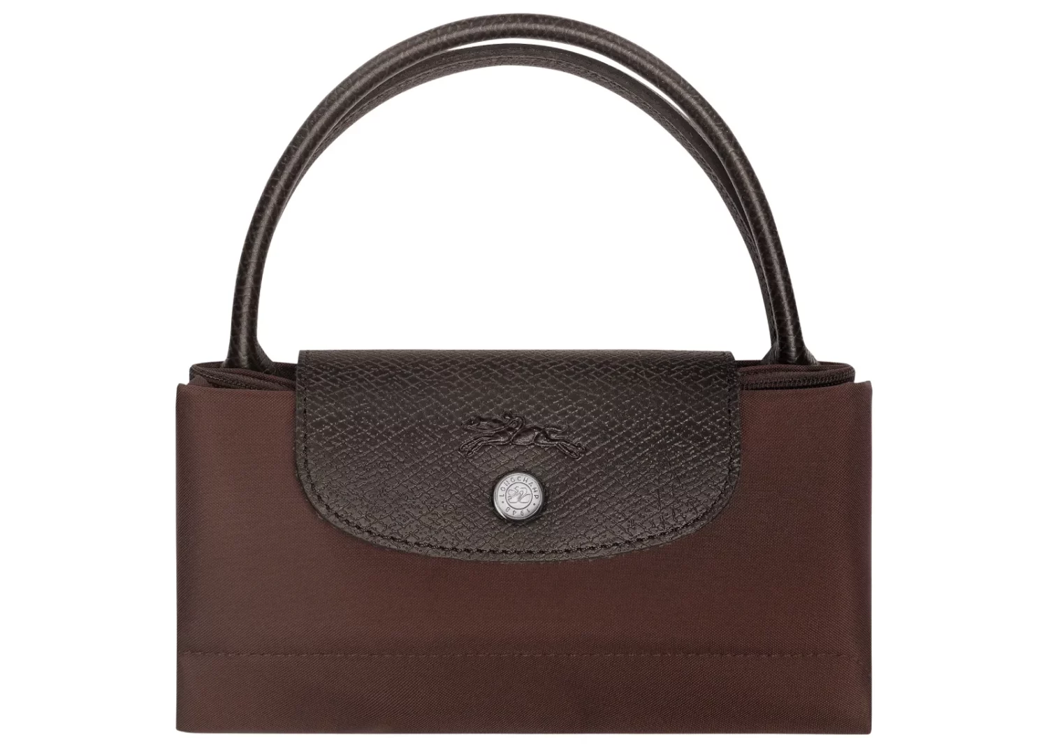 longchamp le pliage green small handbag mocha