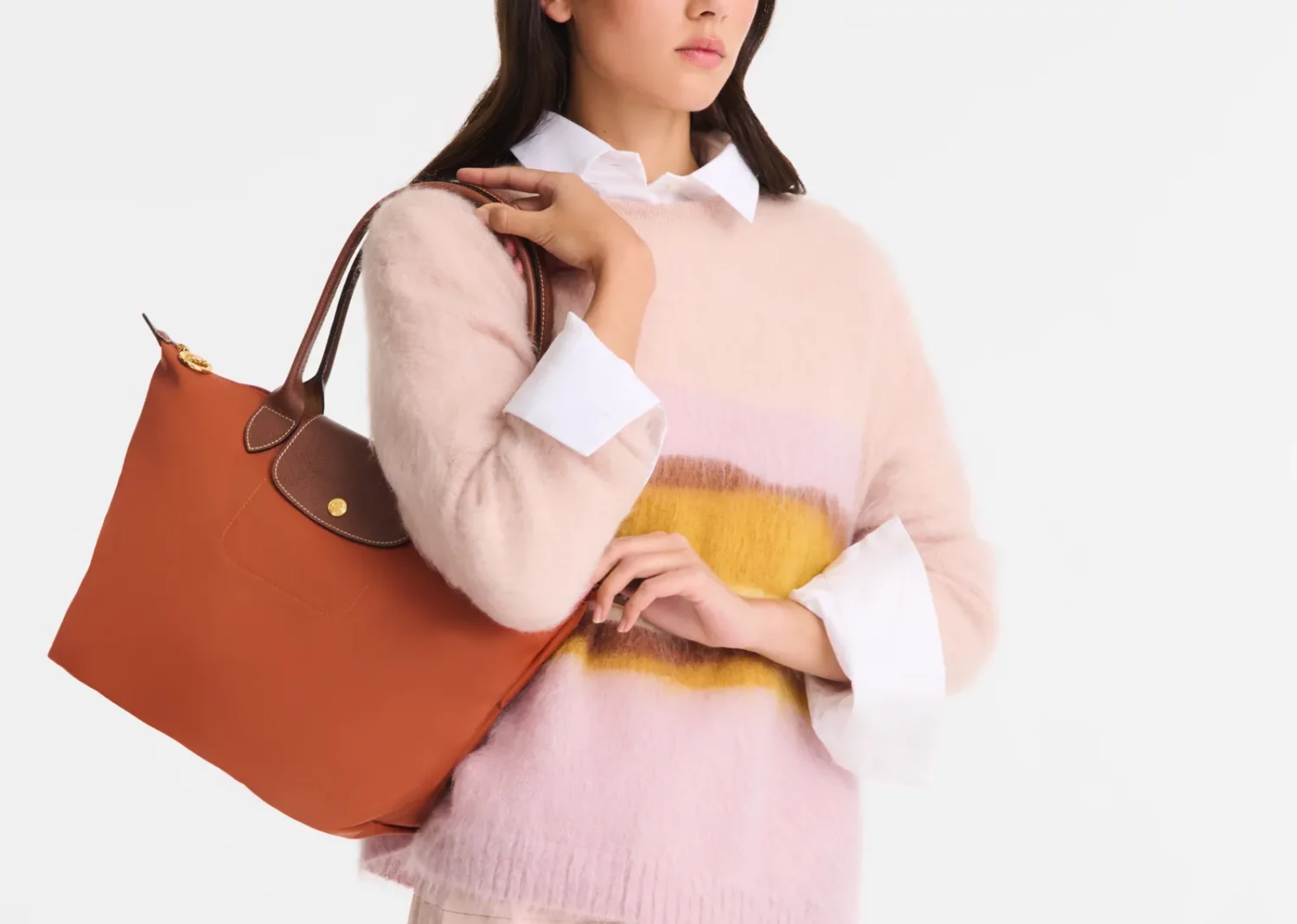 longchamp le pliage original medium tote bag brick