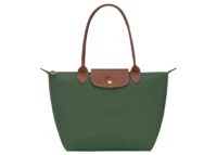 longchamp le pliage original medium tote bag british green