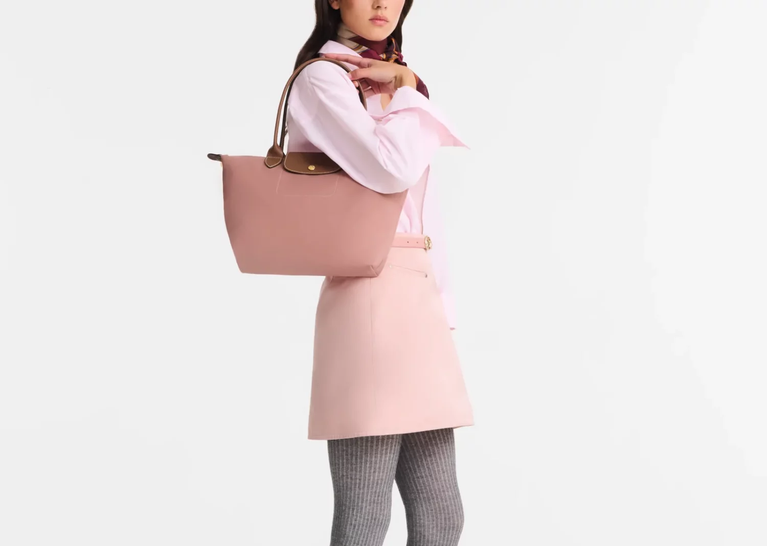 longchamp le pliage original medium tote bag pink tea
