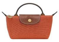 longchamp le pliage original pouch with handle brick