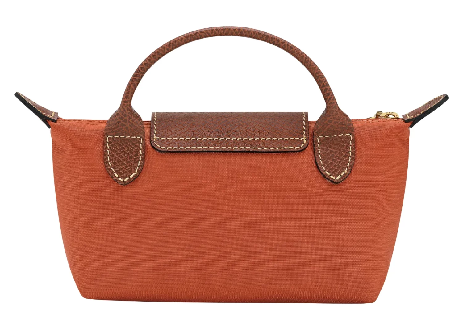longchamp le pliage original pouch with handle brick