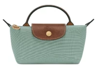 longchamp le pliage original pouch with handle celadon