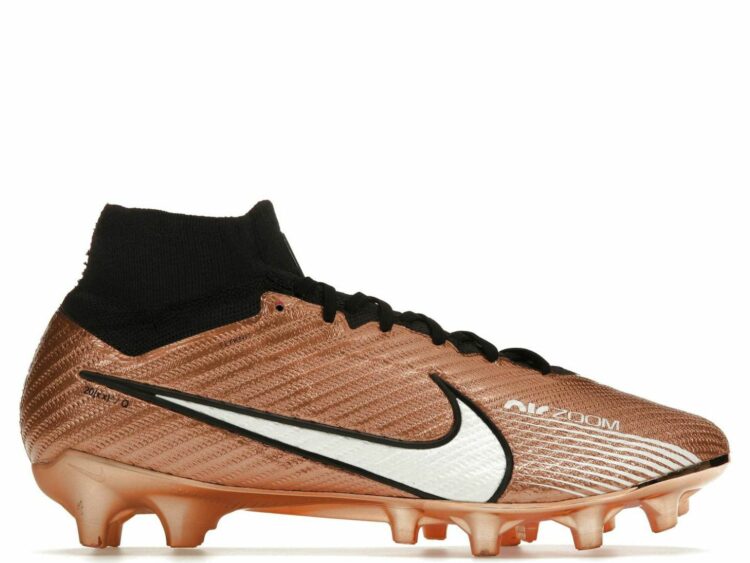 nike zoom mercurial superfly 9 elite ag pro metallic copper