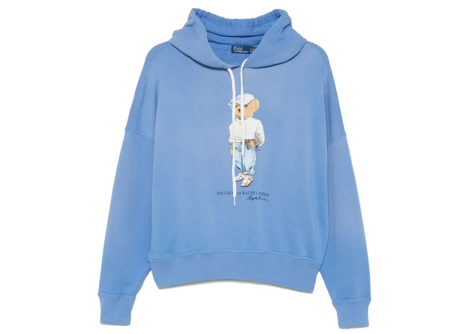 polo ralph lauren polo bear fleece hoodie cornflower blue