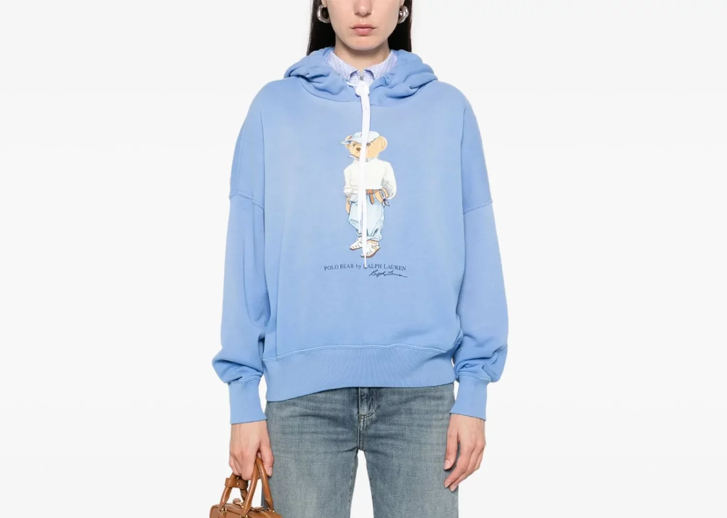 polo ralph lauren polo bear fleece hoodie cornflower blue2