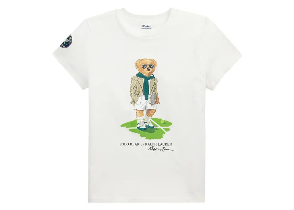 polo ralph lauren x wimbledon polo bear t shirt white