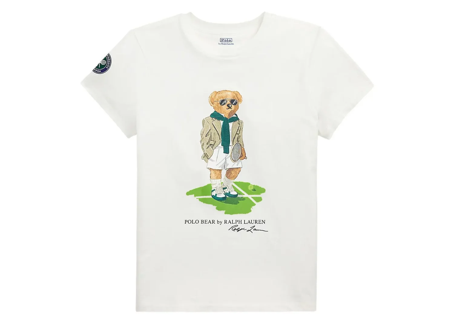 polo ralph lauren x wimbledon polo bear t shirt white