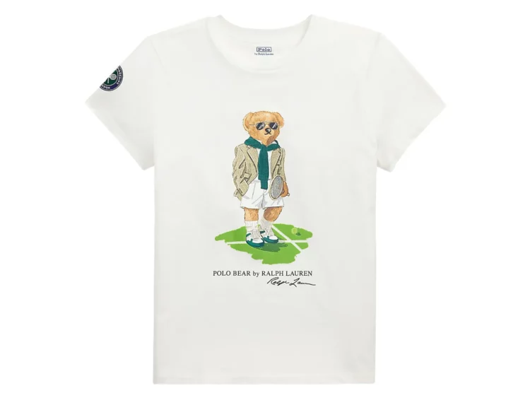 polo ralph lauren x wimbledon polo bear t shirt white