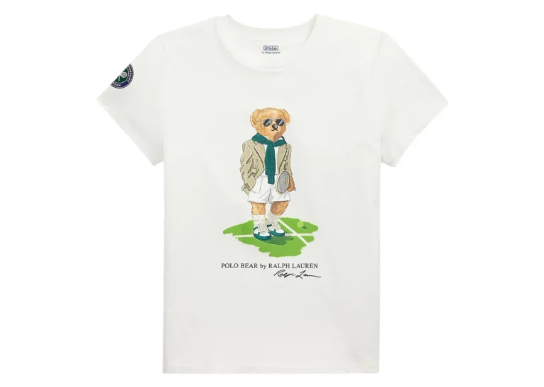 polo ralph lauren x wimbledon polo bear t shirt white