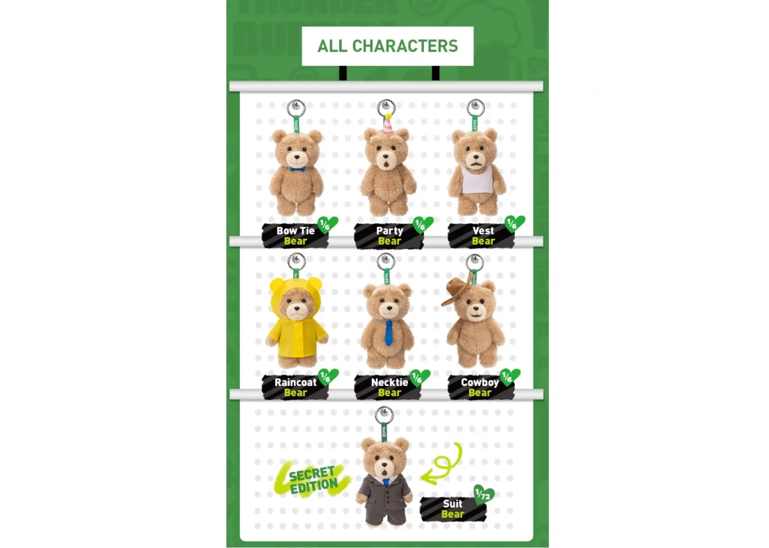 pop mart ted2 teddy bear action plush pendant series single blind box