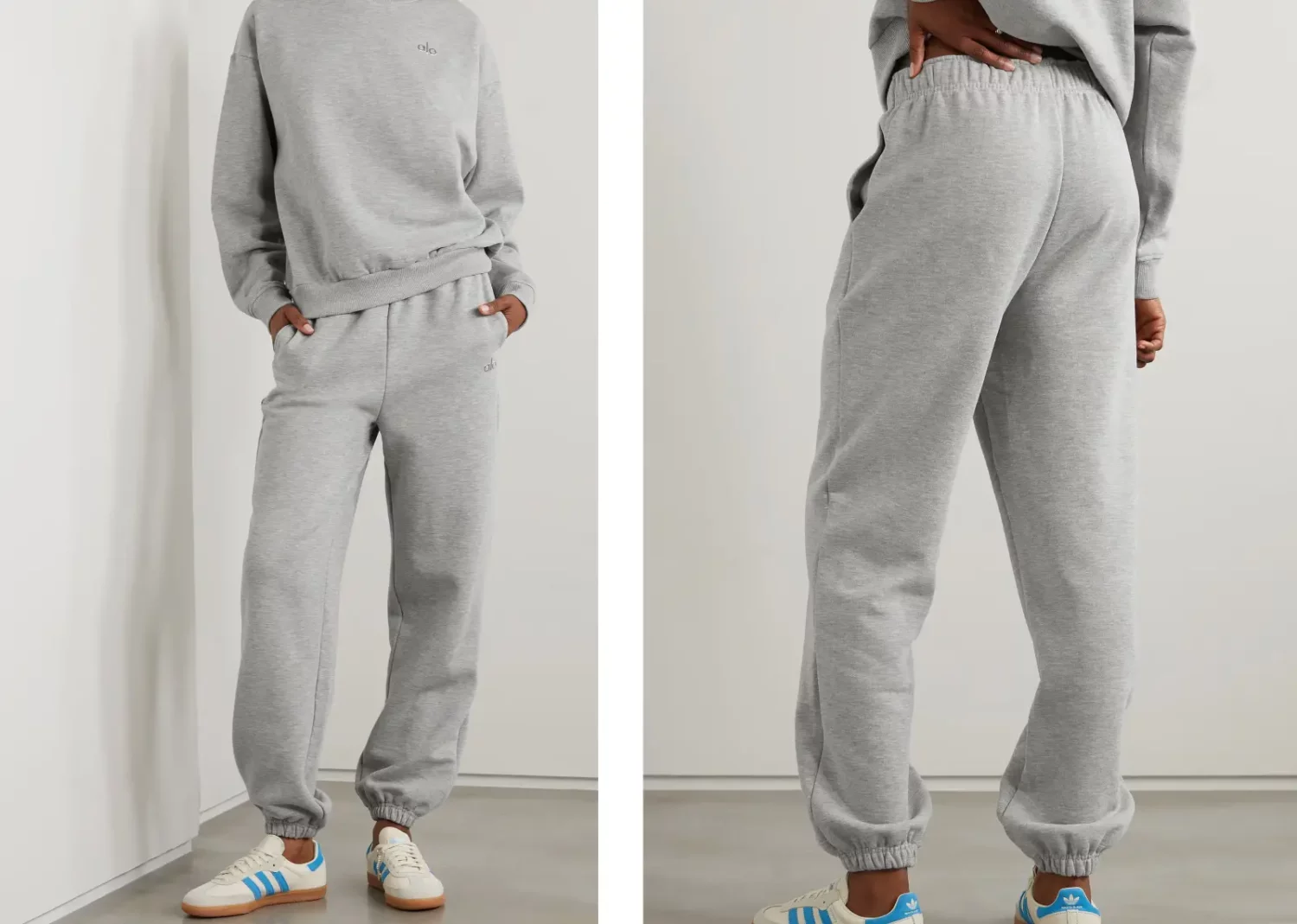 alo yoga accolade track pants gray