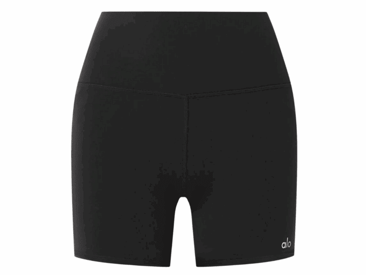 alo yoga airbrush 5" stretch cycling shorts black