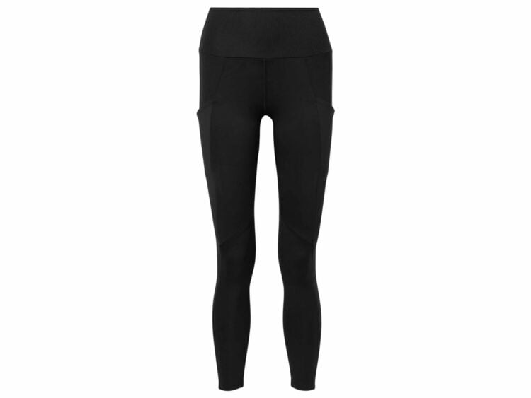 alo yoga airlift ribbed stretch 7/8 leggings black